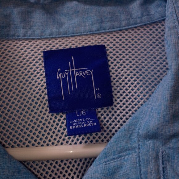 Guy Harvey Long Sleeve Fishing Shirt – Performance Vented Outdoor Size Large - Picture 2 of 2